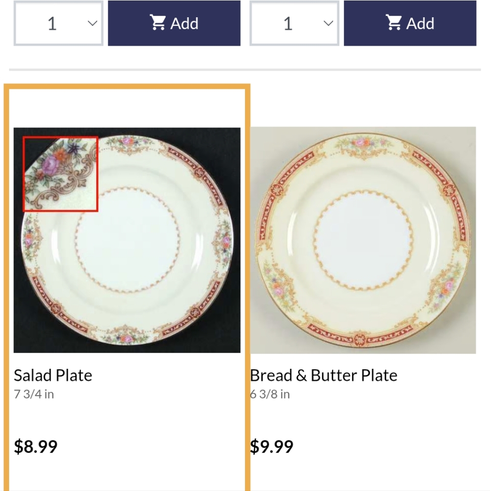 Elegant Floral Dinnerware Set - Cream and Gold - Picture 4 of 7